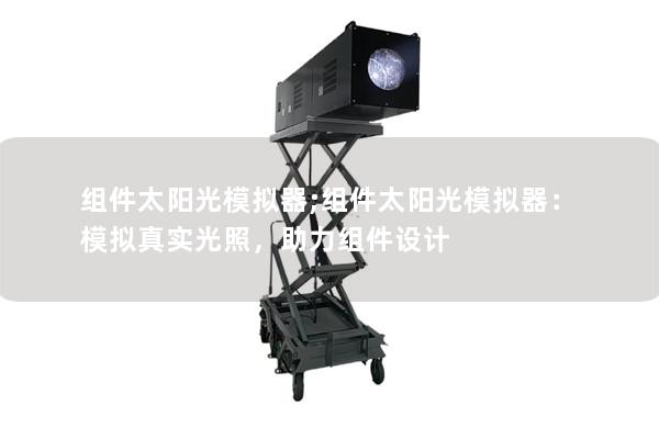 組件太陽光模擬器;組件太陽光模擬器：模擬真實(shí)光照，助力組件設(shè)計(jì)